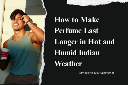 A man holding a cup, exploring tips on how to make perfume last longer in hot and humid Indian weather.