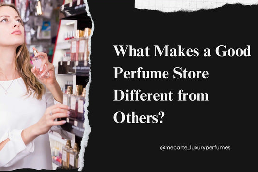 Woman exploring fragrance options in a well-organized Perfume Store, showcasing a unique shopping experience.