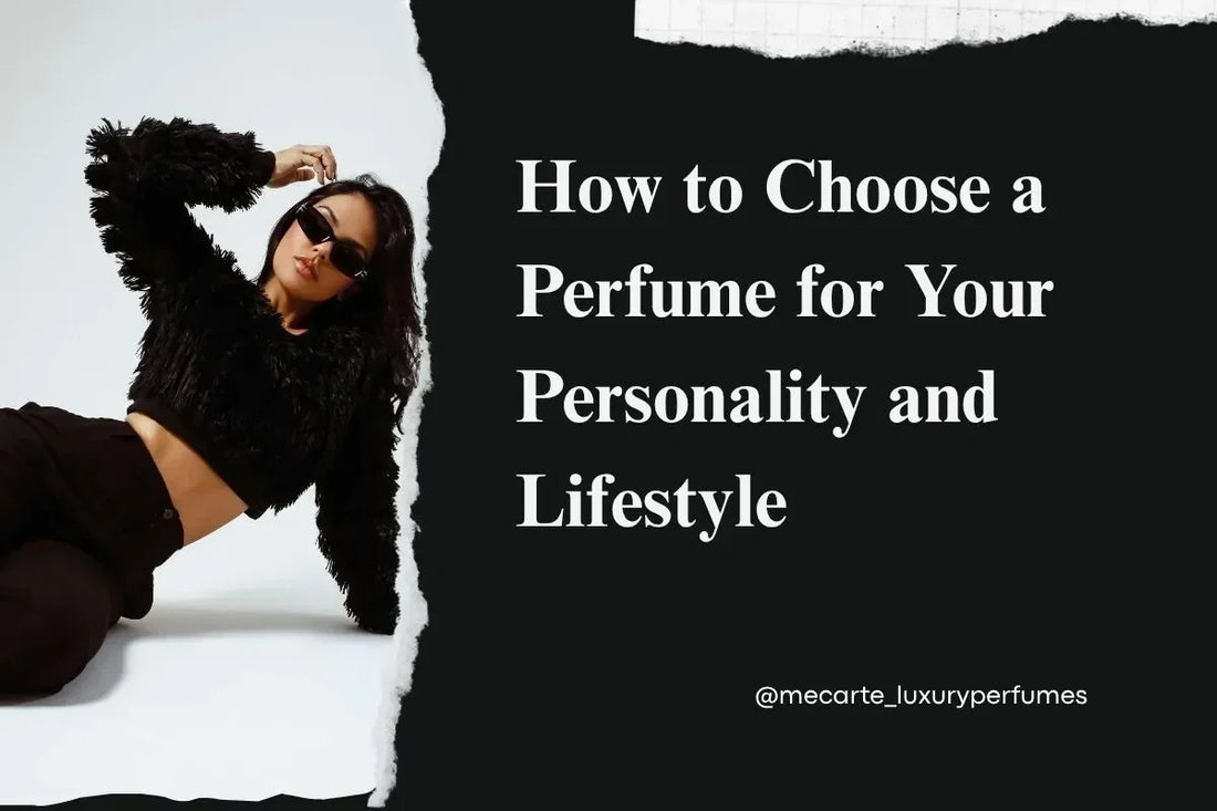 A stylish individual promoting the article on how to choose a perfume for your personality and lifestyle.