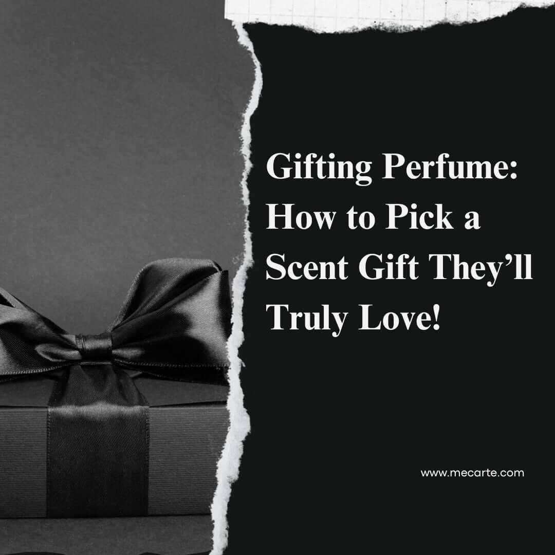 Perfect Perfume Gift - A beautifully wrapped box with a black ribbon for gifting perfume.