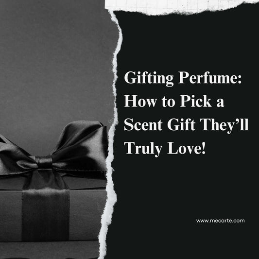 Perfect Perfume Gift - A beautifully wrapped box with a black ribbon for gifting perfume.
