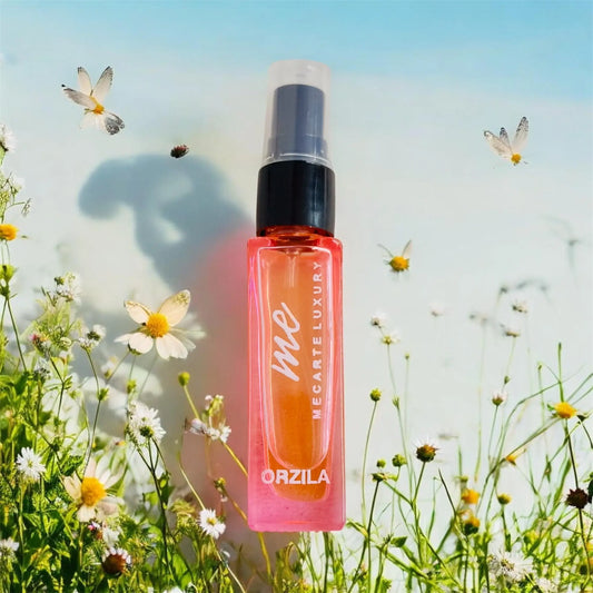 Calyne Mini Perfume 8ml sitting among flowers showcasing best affordable perfumes for ₹149 with free shipping.