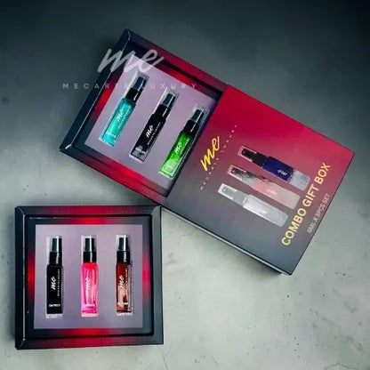 Mecarte Luxury Mini Perfume Gift Box featuring 6 travel-size fragrances from the perfume shop.