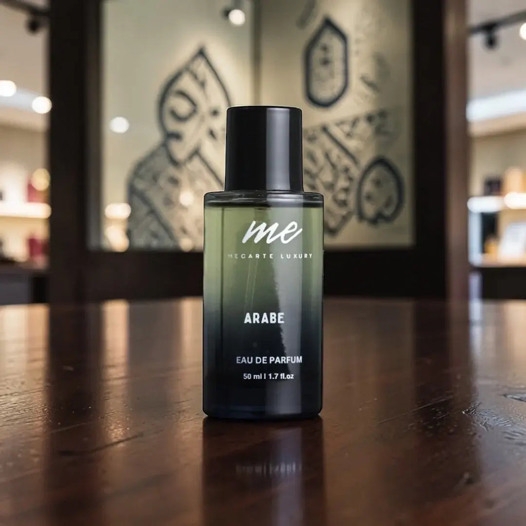 Best perfume for men India - ARABE from Mecarte Luxury, 50 ml bottle of long lasting men's fragrance.